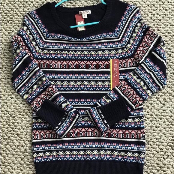 NWT Merona Multicolor Sweater - Picture 1 of 1